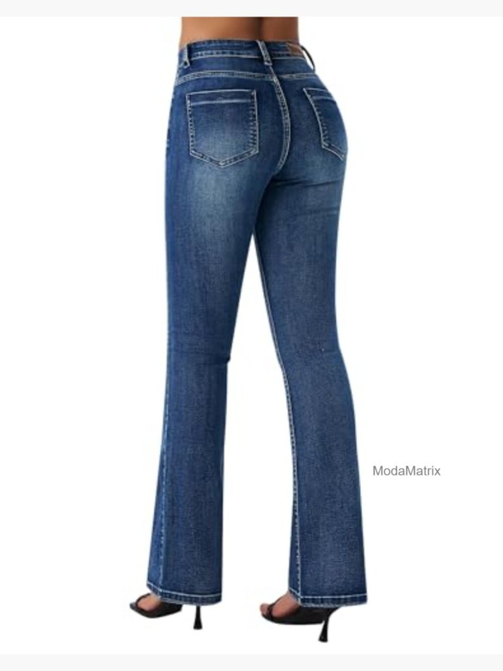Mid Rise Stretchy Bootcut Flare Jeans Denim Pants - Picture 4 of 7